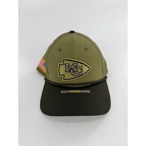 Kansas City Chiefs New Era 39Thirty SZ L/XL USA Salute to Service Green Hat Cap